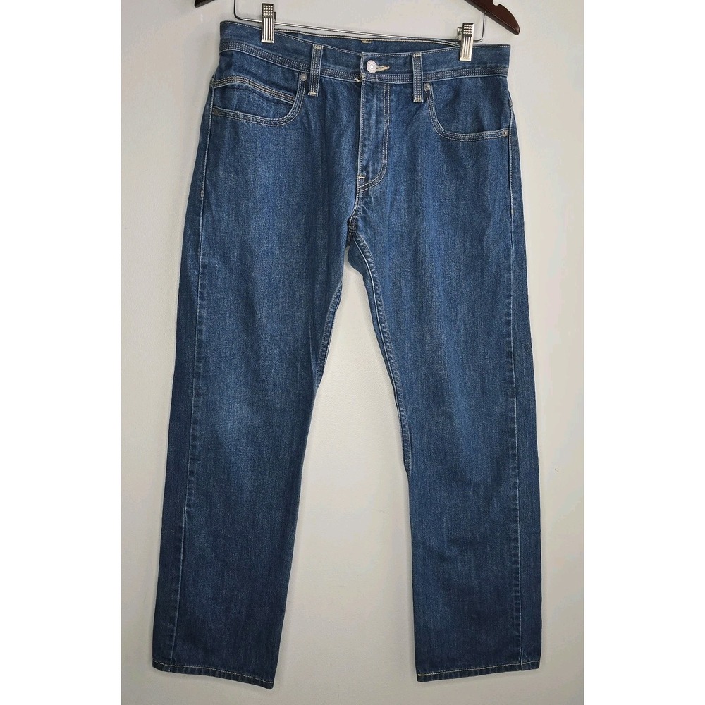 Levis 514 Jeans Men's Size‎ 33x32 Blue Denim Black Label Zip Back Pockets Rare